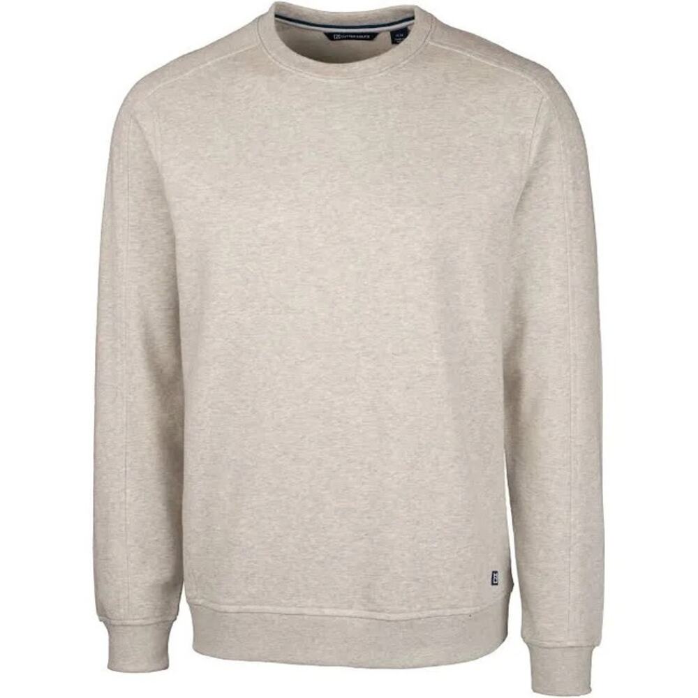 Cutter & Buck Men's XXL Stone Heather Saturday Cotton Blend Crew Neck Sweatshirt